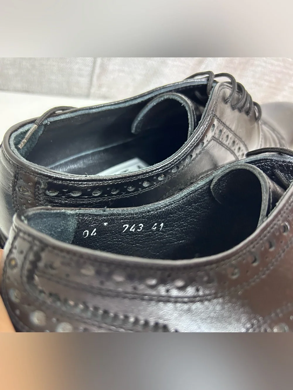 Beta Black Leather Cap Toe Oxford Dress Shoes EU 41 Worn Once